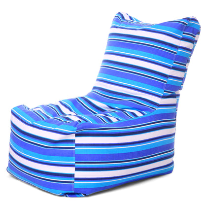 Style Homez Classic Chair Cotton Canvas Stripes Printed Bean Bag XXL Size Filled with Beans Fillers