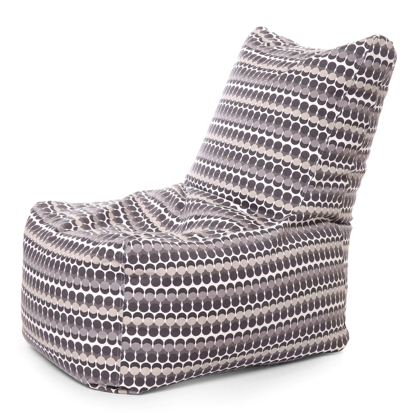 Style Homez Classic Chair Cotton Canvas Polka Dots Printed Bean Bag XXL Size Filled with Beans Fillers