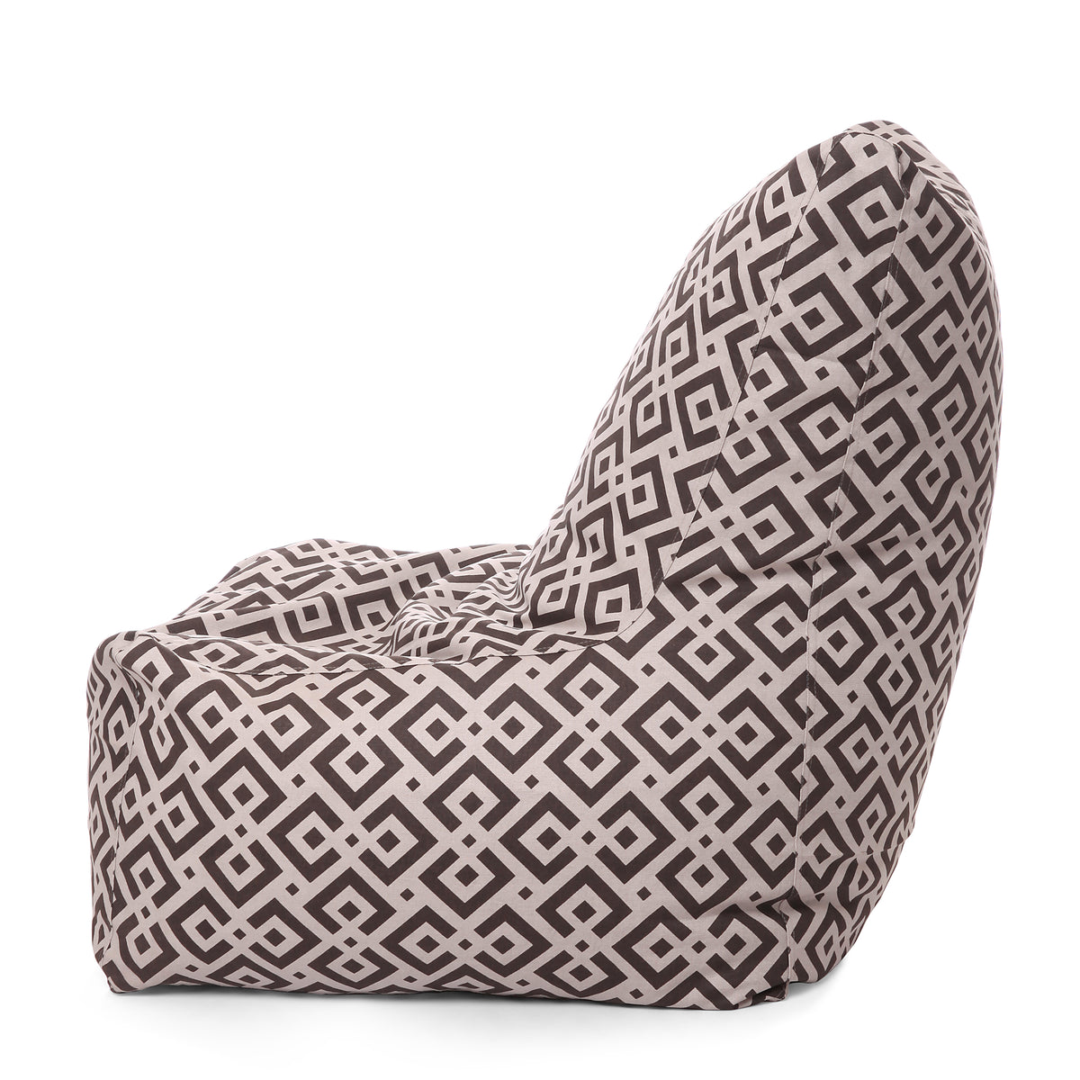 Style Homez Classic Chair Cotton Canvas Geometric Printed Bean Bag XXL Size Filled with Beans Fillers
