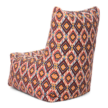 Style Homez Classic Chair Cotton Canvas Geometric Printed Bean Bag XXL Size Filled with Beans Fillers