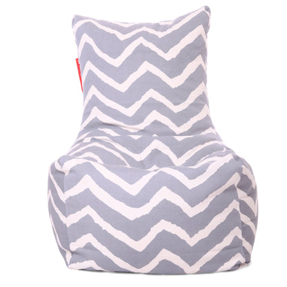 Style Homez Classic Chair Cotton Canvas Stripes Printed Bean Bag XXL Size Filled with Beans Fillers