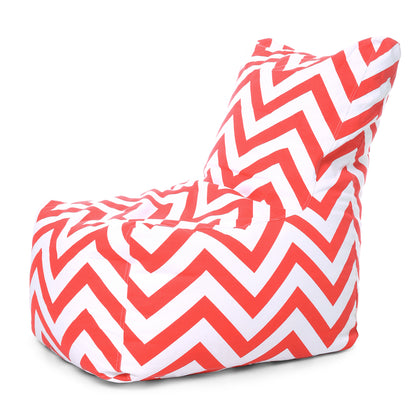 Style Homez Classic Chair Cotton Canvas Stripes Printed Bean Bag XXL Size Filled with Beans Fillers