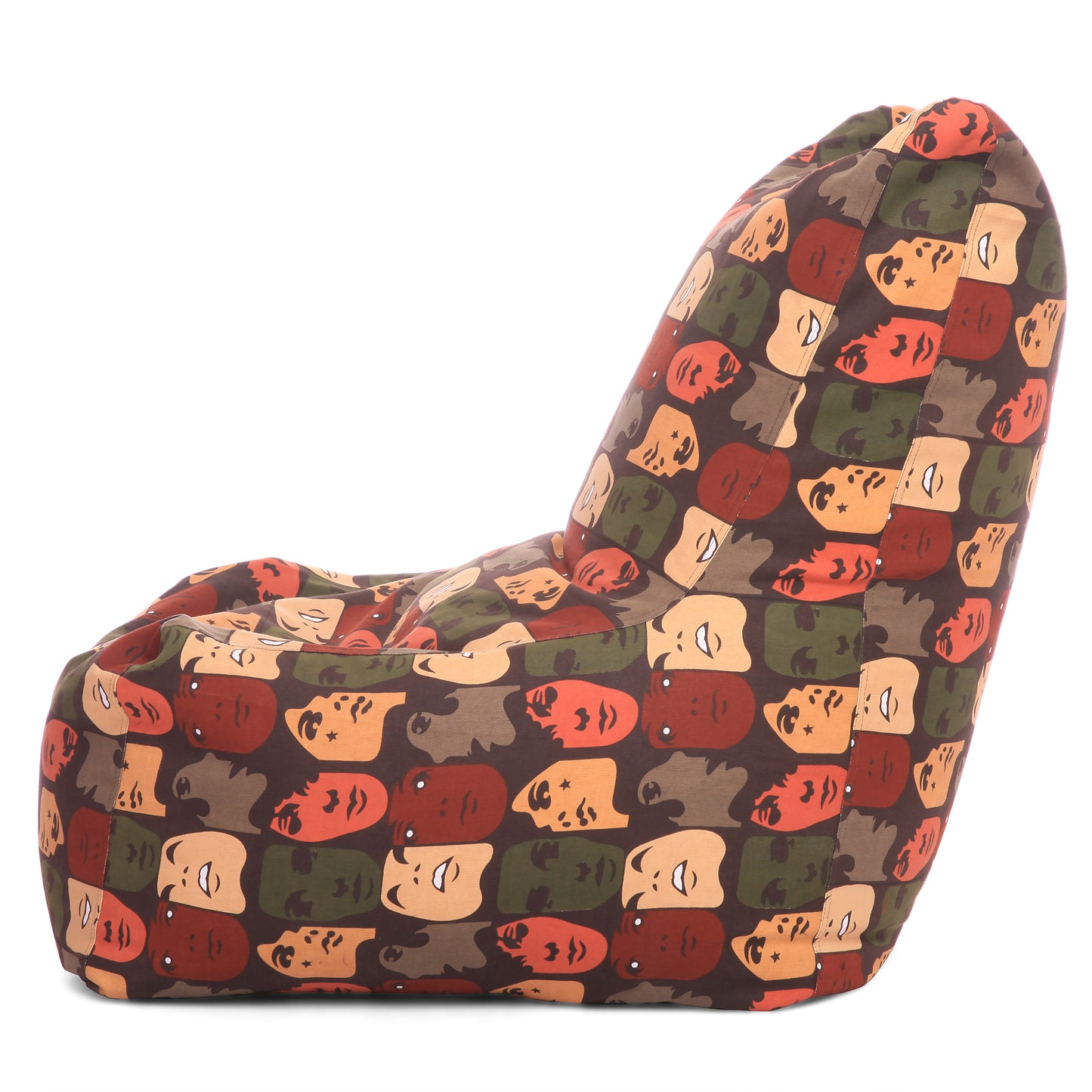 Style Homez Classic Chair Cotton Canvas Abstract Printed Bean Bag XXL Size Filled with Beans Fillers