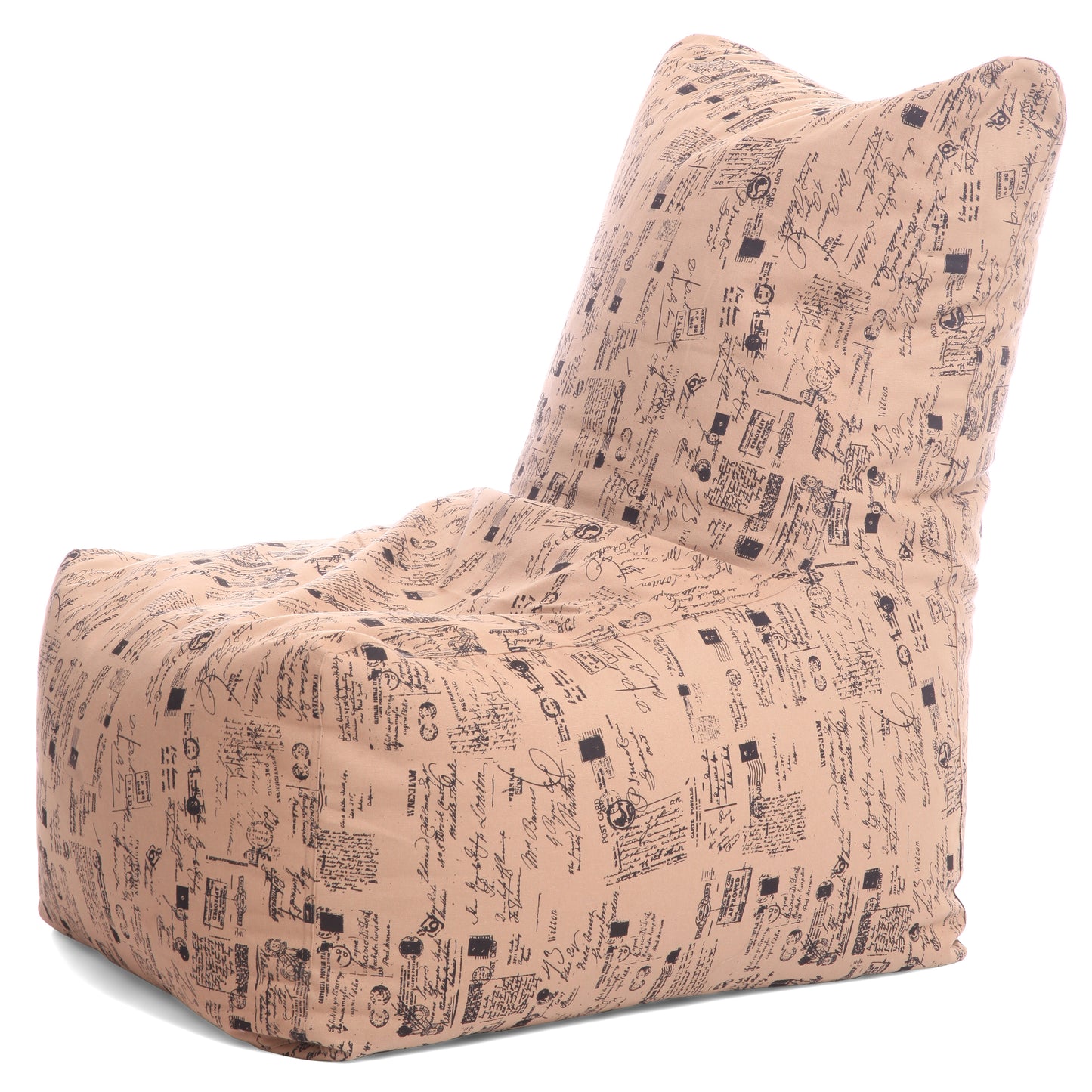 Style Homez Classic Chair Cotton Canvas Abstract Printed Bean Bag XXL Size Filled with Beans Fillers