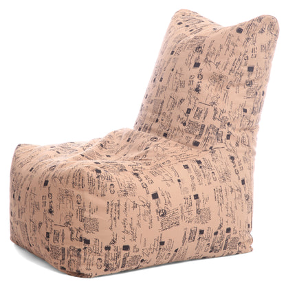 Style Homez Classic Chair Cotton Canvas Abstract Printed Bean Bag XXL Size Filled with Beans Fillers