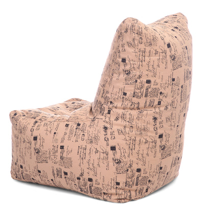 Style Homez Classic Chair Cotton Canvas Abstract Printed Bean Bag XXL Size Filled with Beans Fillers