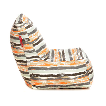 Style Homez Classic Chair Cotton Canvas Stripes Printed Bean Bag XXL Size Filled with Beans Fillers