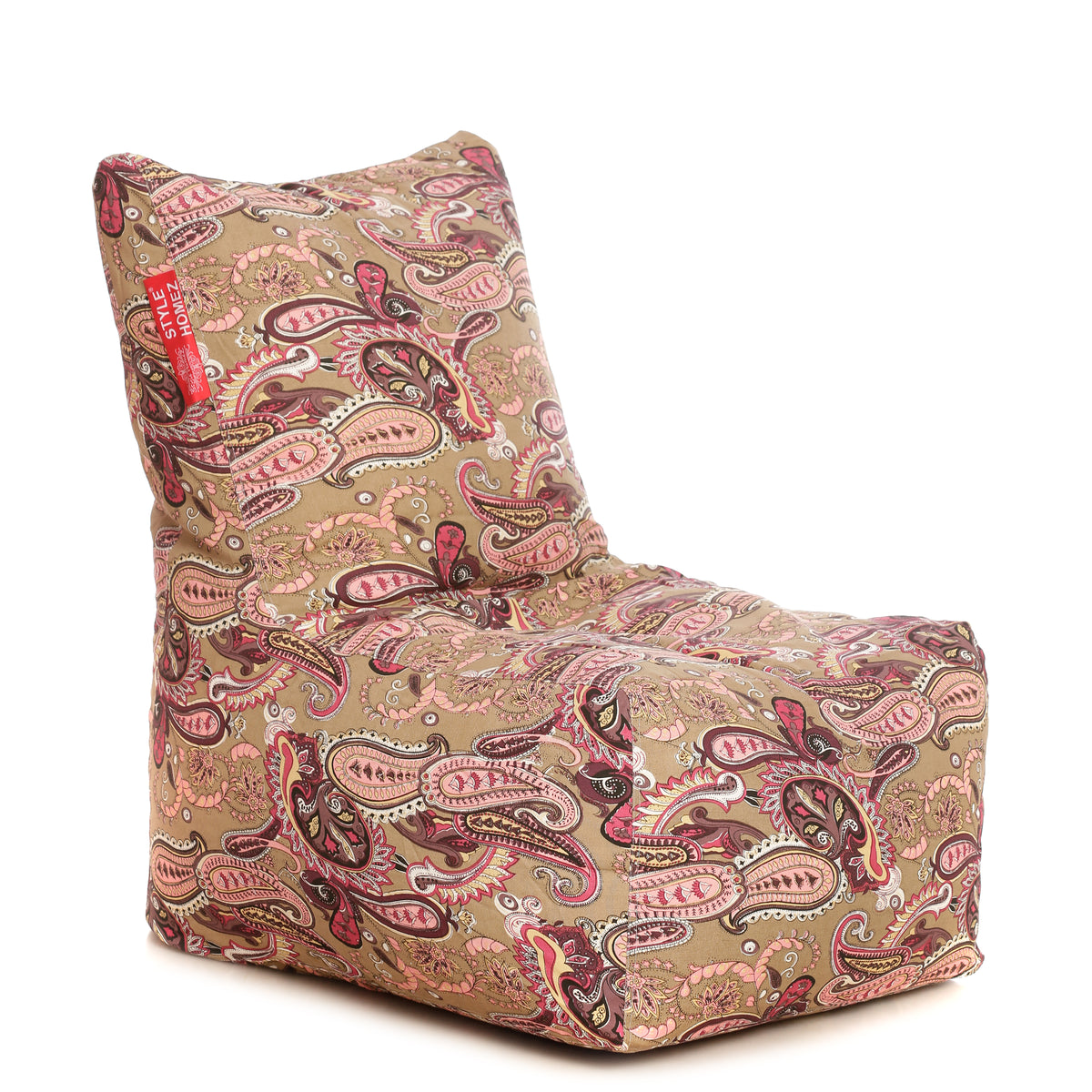 Style Homez Classic Chair  Cotton Canvas Paisley Printed Bean Bag XXL Size Filled with Beans Fillers