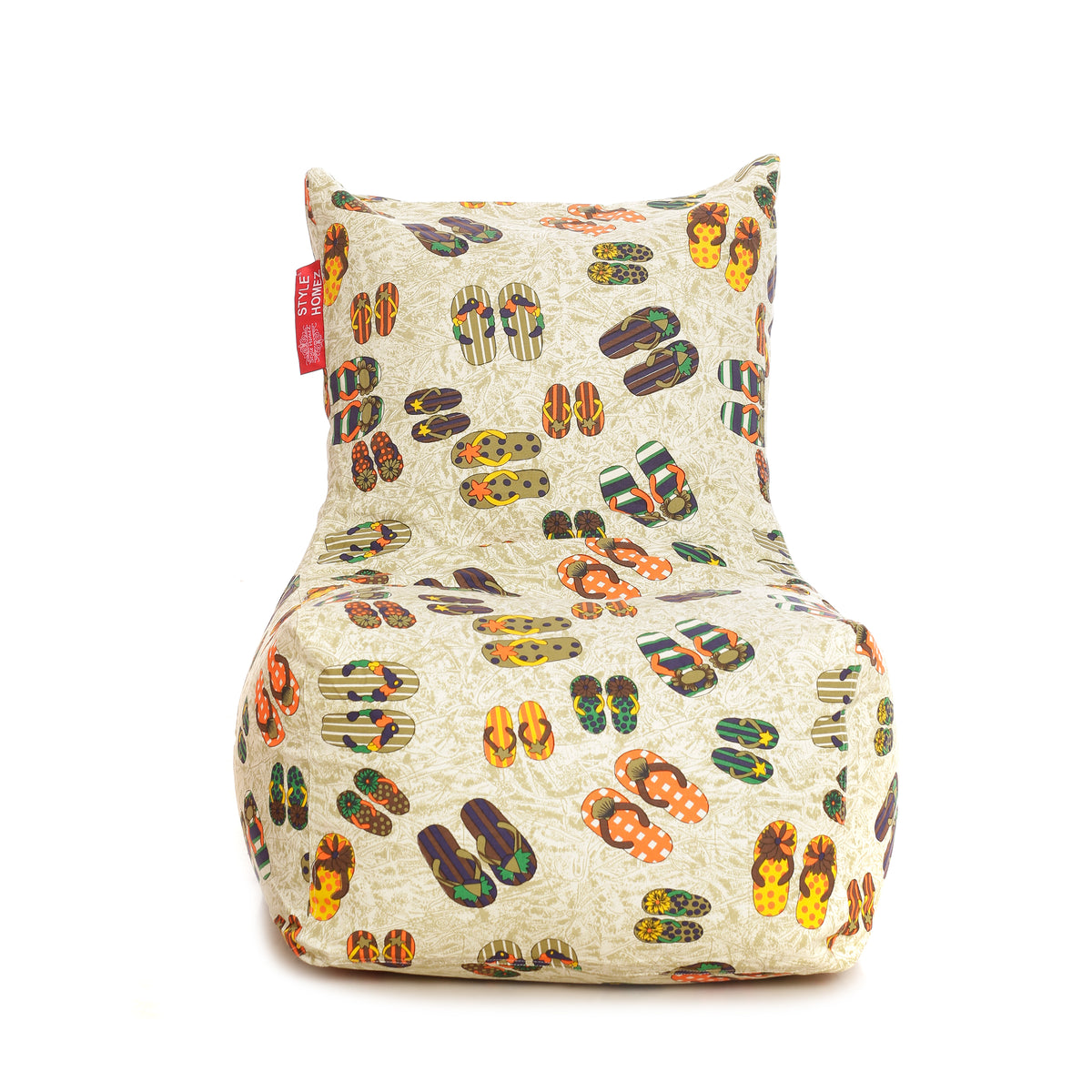 Style Homez Classic Chair  Cotton Canvas Abstract Printed Bean Bag XXL Size Filled with Beans Fillersr