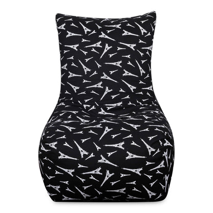 Style Homez Classic Chair Cotton Canvas Abstract Printed Bean BagXXL Size Filled with Beans Fillers