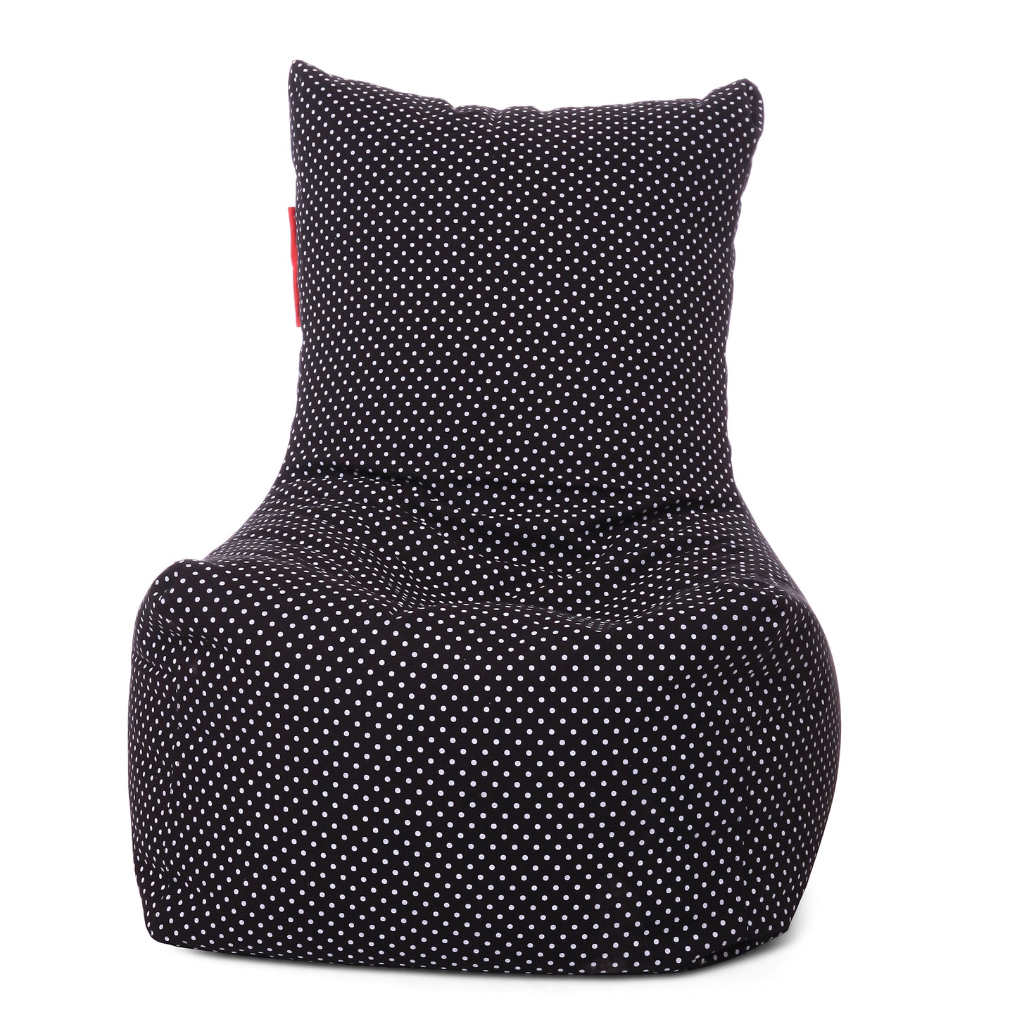 Style Homez Classic Cotton Canvas Chair Bean Bag, Polka Dots Printed XXXL Size Filled with Beans Fillers