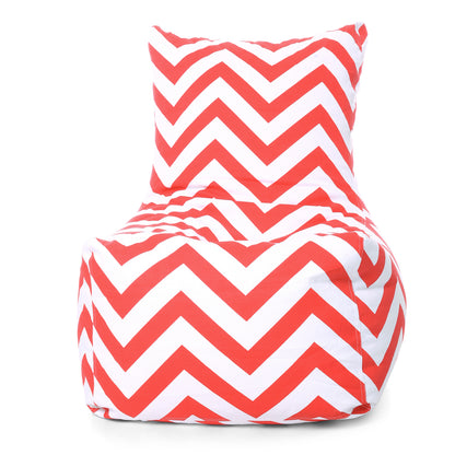 Style Homez Classic Cotton Canvas Chair Bean Bag, Stripes Printed XXXL Size Filled with Beans Fillers