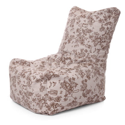Style Homez Classic Cotton Canvas Chair Bean Bag, Abstract Printed XXXL Size Filled with Beans Fillers