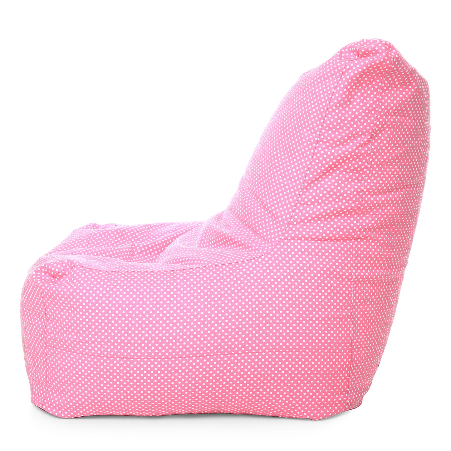 Style Homez Classic Cotton Canvas Chair Bean Bag, Polka Dots Printed XXXL Size Filled with Beans Fillers