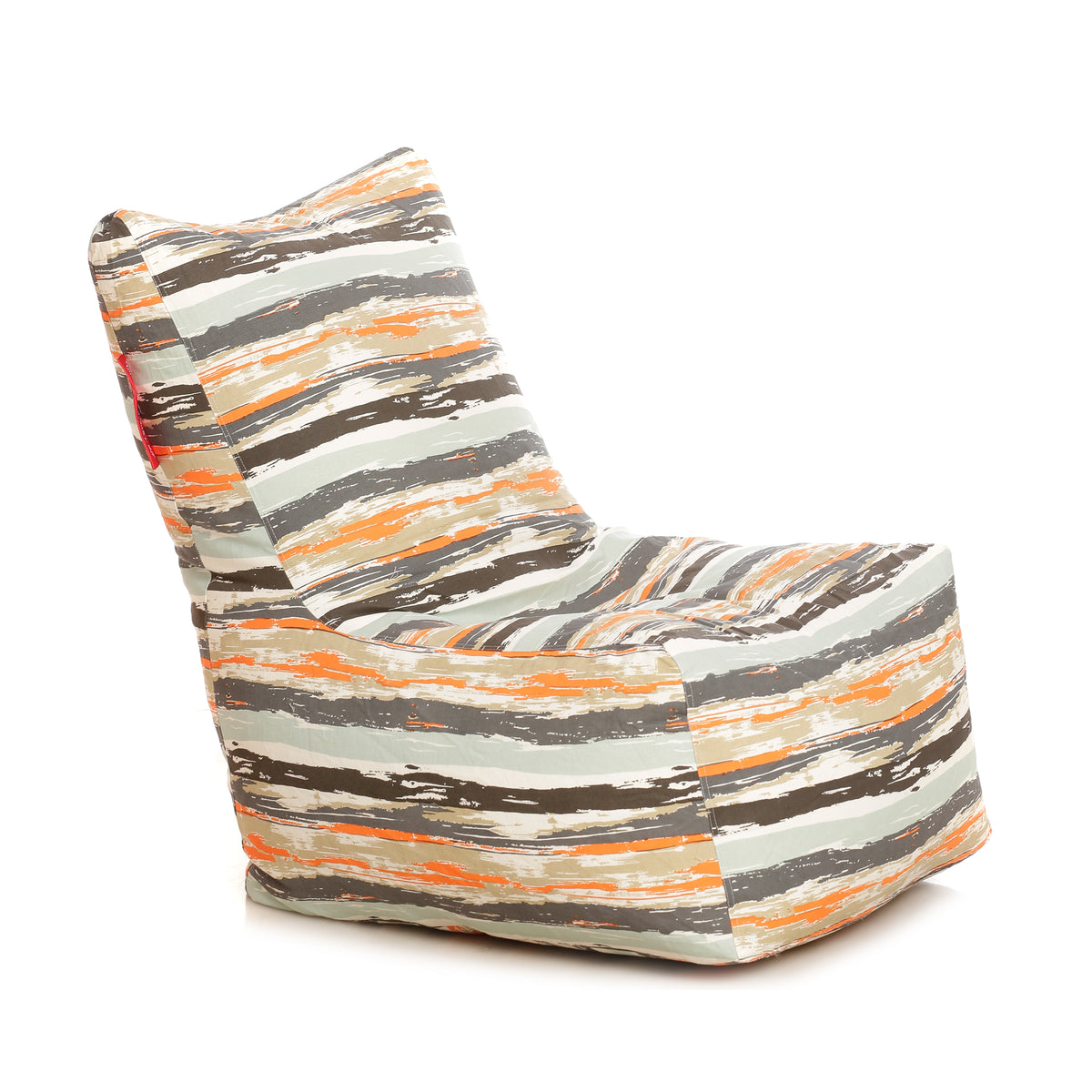 Style Homez Classic Cotton Canvas Chair Bean Bag, Stripes Printed XXXL Size Filled with Beans Fillers