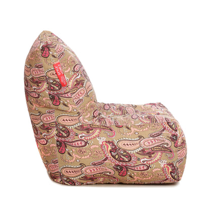 Style Homez Classic Chair  Cotton Canvas Paisley Printed XXXL Size Filled with Beans Fillers