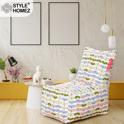 Style Homez Classic Chair  Cotton Canvas Abstract Printed XXXL Size Filled with Beans Fillers
