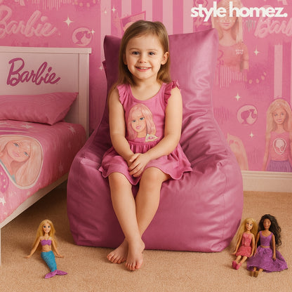 Style Homez Premium Leatherette XXL Bean Bag Chair Maroon Color Filled with Beans Fillers