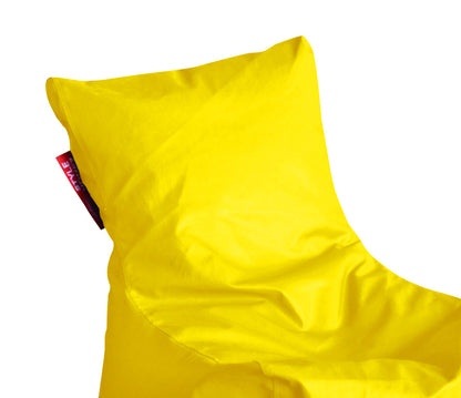 Style Homez Premium Leatherette XL Bean Bag Chair Yellow Color Filled with Beans Fillers