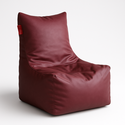 Style Homez Urban Design LUXE FUR Velvet Chair Bean Bag XXL Size, Maroon & White FUR Cover Only