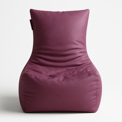 Style Homez Urban Design LUXE FUR Velvet Chair Bean Bag XXL Size, Maroon & White FUR Cover Only