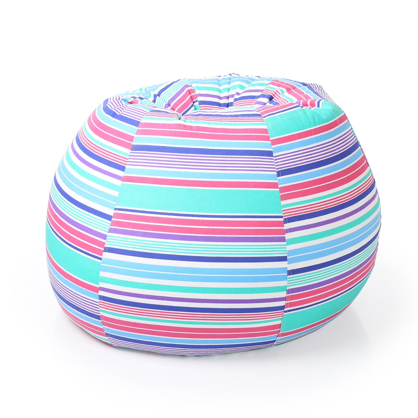Style Homez Classic Cotton Canvas Stripes Printed Bean Bag Jumbo SAC Size with Bean Bag Refill Fillers