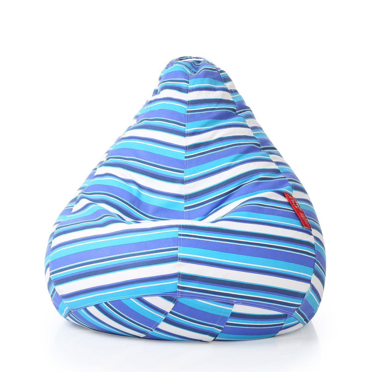 Style Homez CLASSIC BEAN BAG, Cotton Canvas Stripes Printed, Jumbo Size SAC, Cover Only
