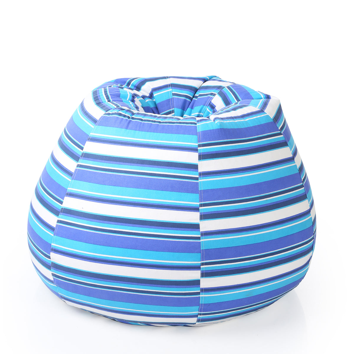 Style Homez Classic Cotton Canvas Stripes Printed Bean Bag Jumbo SAC Size with Bean Bag Refill Fillers