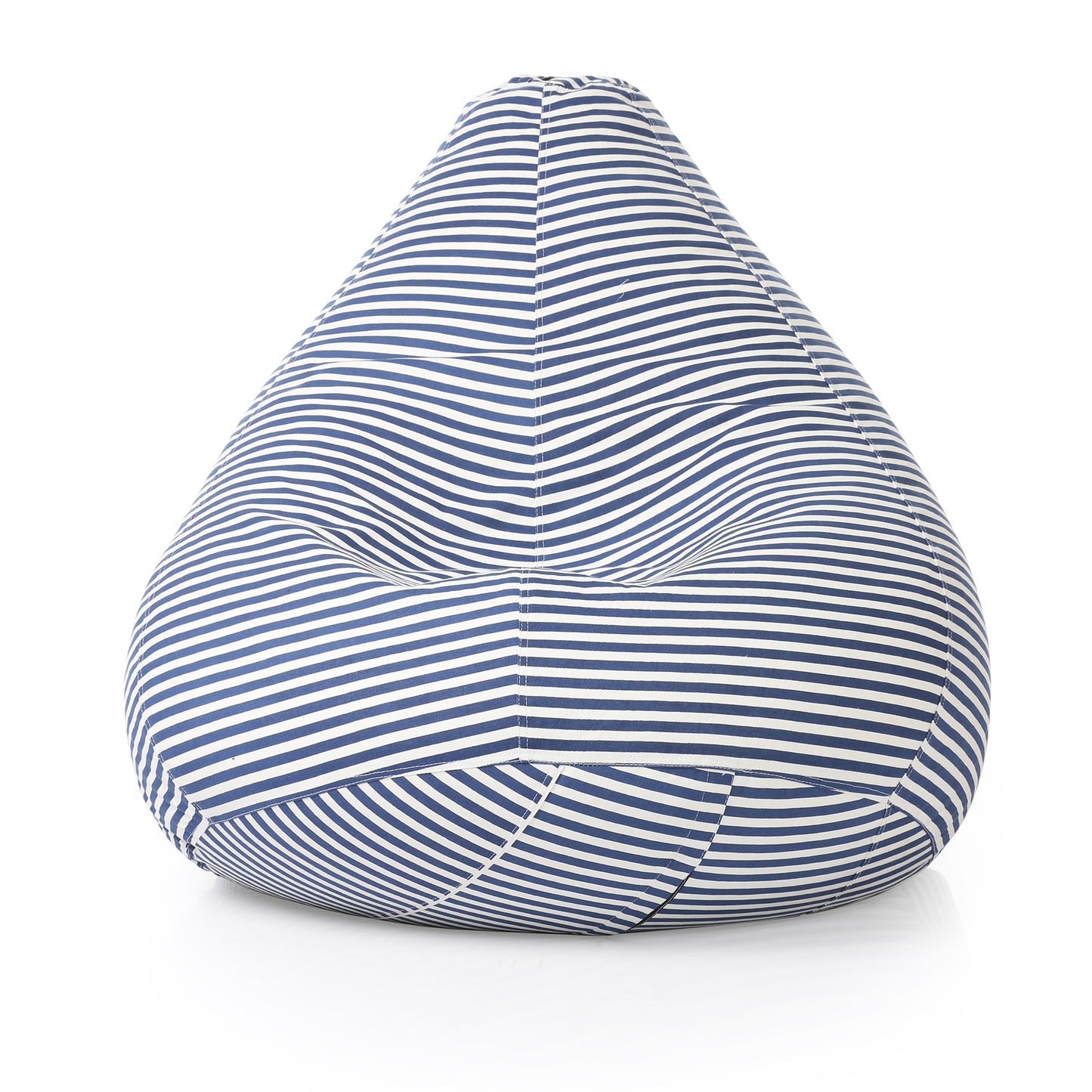 Style Homez Classic Cotton Canvas Stripes Printed Bean Bag Jumbo SAC Size with Bean Bag Refill Fillers