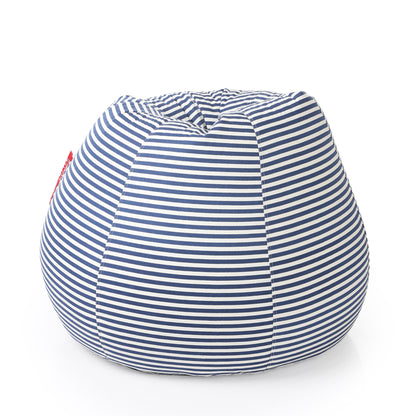 Style Homez Classic Cotton Canvas Stripes Printed Bean Bag Jumbo SAC Size with Bean Bag Refill Fillers