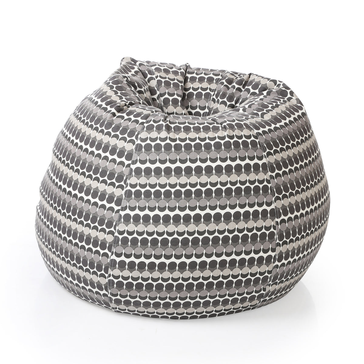 Style Homez Classic Cotton Canvas Polka Dots Printed Bean Bag Jumbo SAC  Size with Bean Bag Refill Fillers
