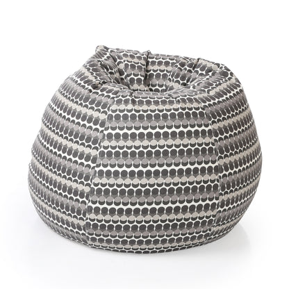 Style Homez Classic Cotton Canvas Polka Dots Printed Bean Bag Jumbo SAC  Size with Bean Bag Refill Fillers