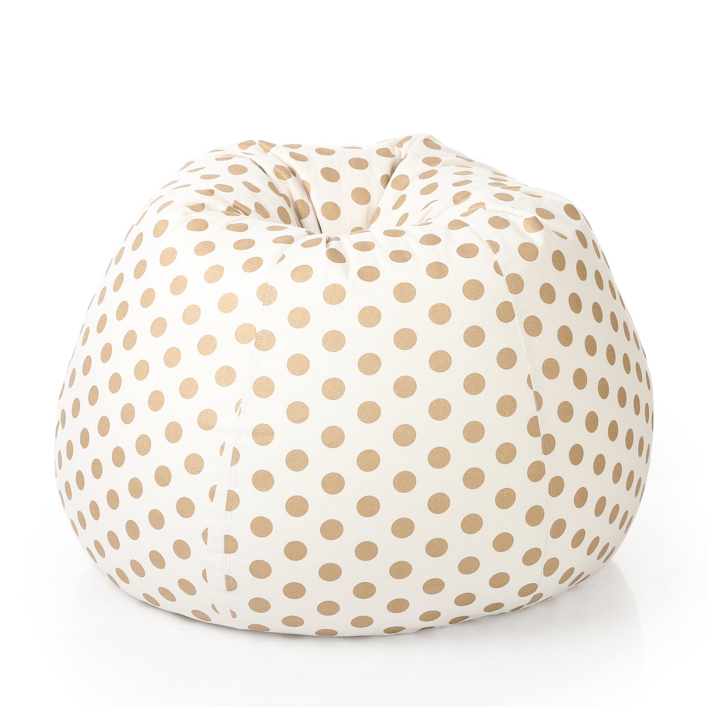 Style Homez Classic Cotton Canvas Polka Dots Printed Bean Bag Jumbo SAC  Size with Bean Bag Refill Fillers
