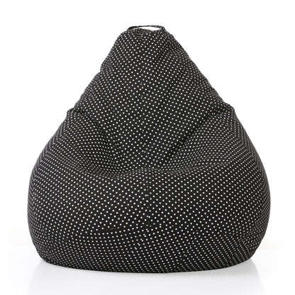 Style Homez Classic Cotton Canvas Polka Dots Printed Bean Bag Jumbo SAC  Size with Bean Bag Refill Fillers