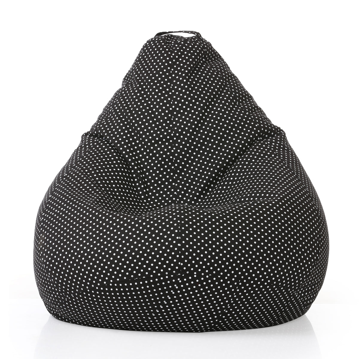 Style Homez CLASSIC BEAN BAG, Cotton Canvas Polka Dots Printed, Jumbo Size SAC, Cover Only
