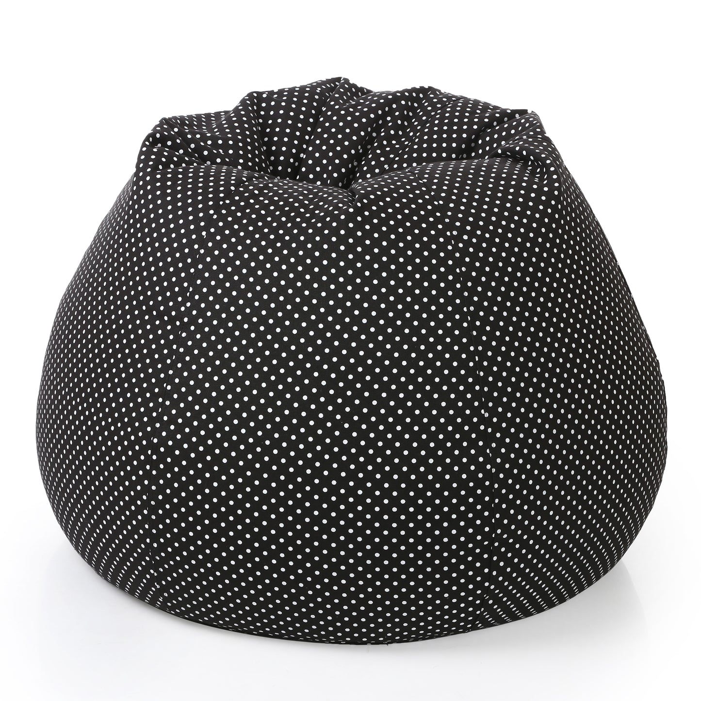Style Homez Classic Cotton Canvas Polka Dots Printed Bean Bag Jumbo SAC  Size with Bean Bag Refill Fillers