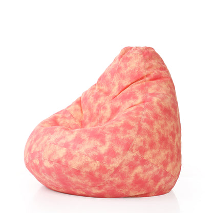 Style Homez Classic Cotton Canvas Abstract Printed Bean Bag Jumbo SAC Size with Bean Bag Refill Fillers