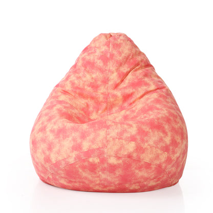 Style Homez Classic Cotton Canvas Abstract Printed Bean Bag Jumbo SAC Size with Bean Bag Refill Fillers