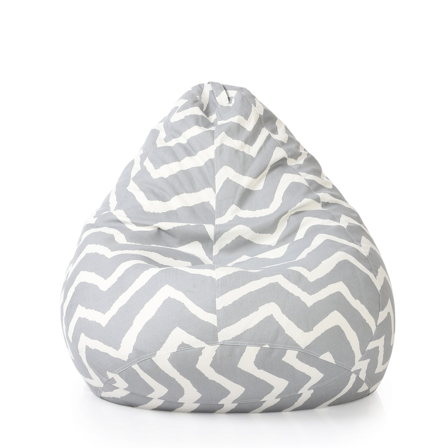 Style Homez Classic Cotton Canvas Stripes Printed Bean Bag Jumbo SAC Size with Bean Bag Refill Fillers