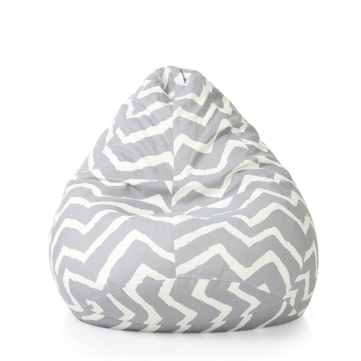 Style Homez CLASSIC BEAN BAG, Cotton Canvas Stripes Printed, Jumbo Size SAC, Cover Only