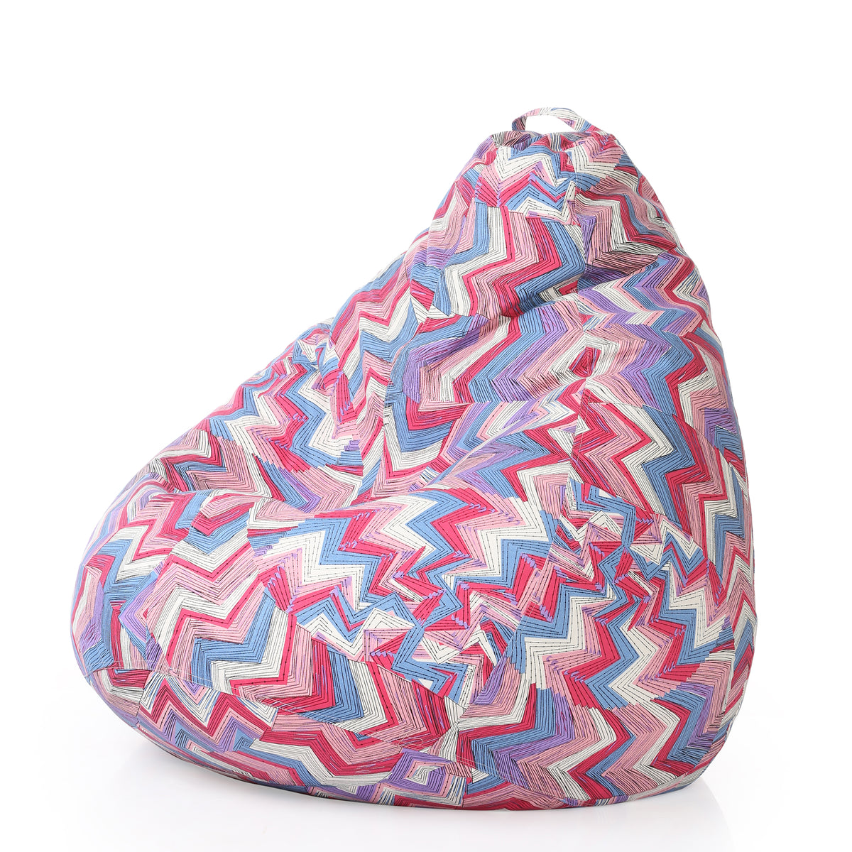 Style Homez CLASSIC BEAN BAG, Cotton Canvas Geometric Printed, Jumbo Size SAC, Cover Only