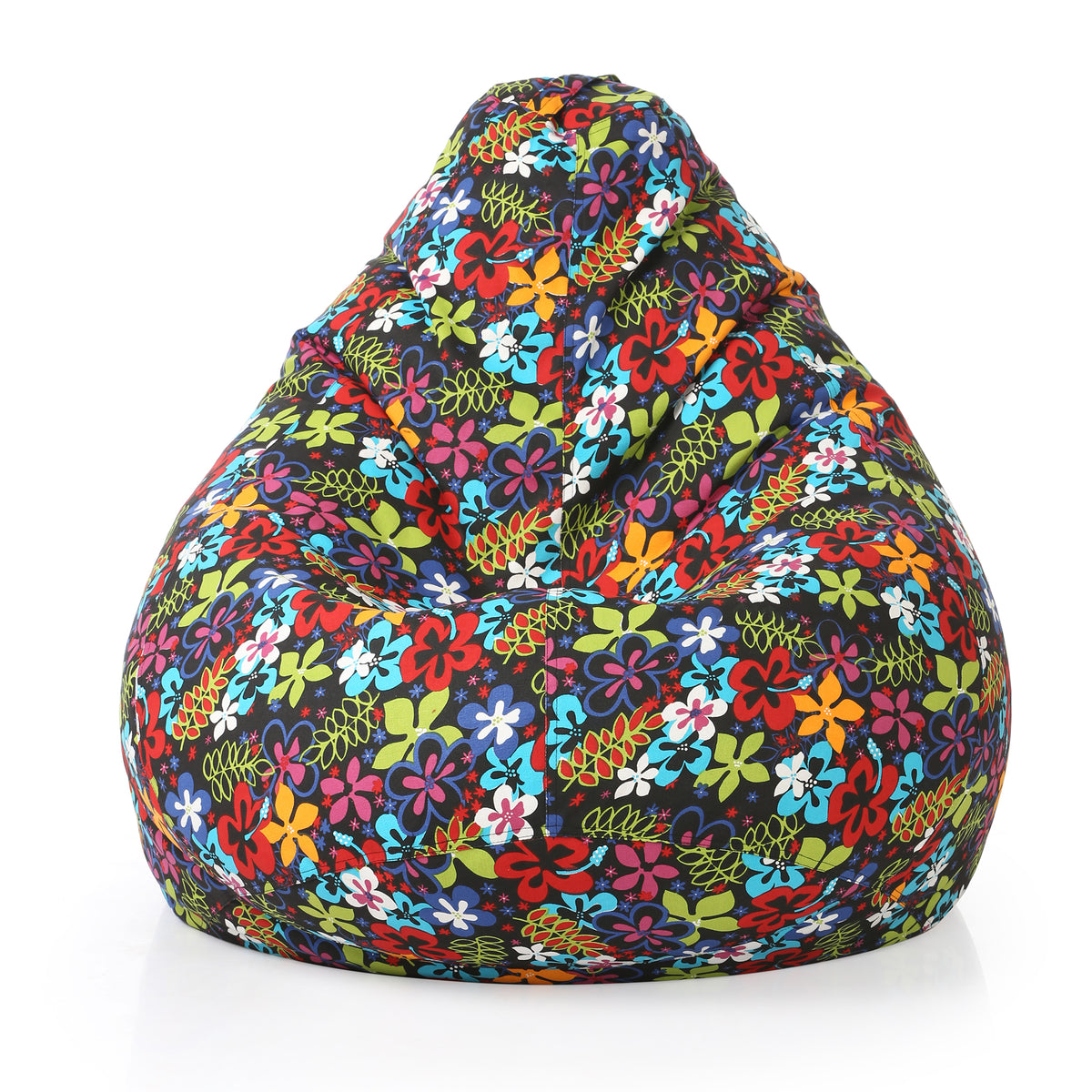 Style Homez CLASSIC BEAN BAG, Cotton Canvas Floral Printed, Jumbo Size SAC, Cover Only
