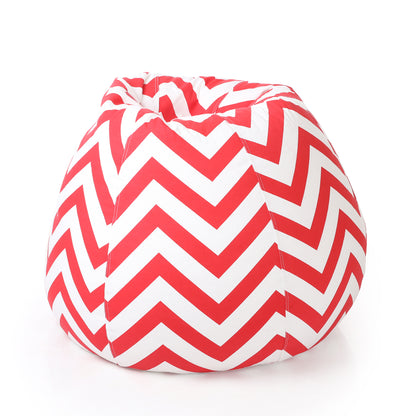 Style Homez Classic Cotton Canvas Stripes Printed Bean Bag Jumbo SAC Size with Bean Bag Refill Fillers