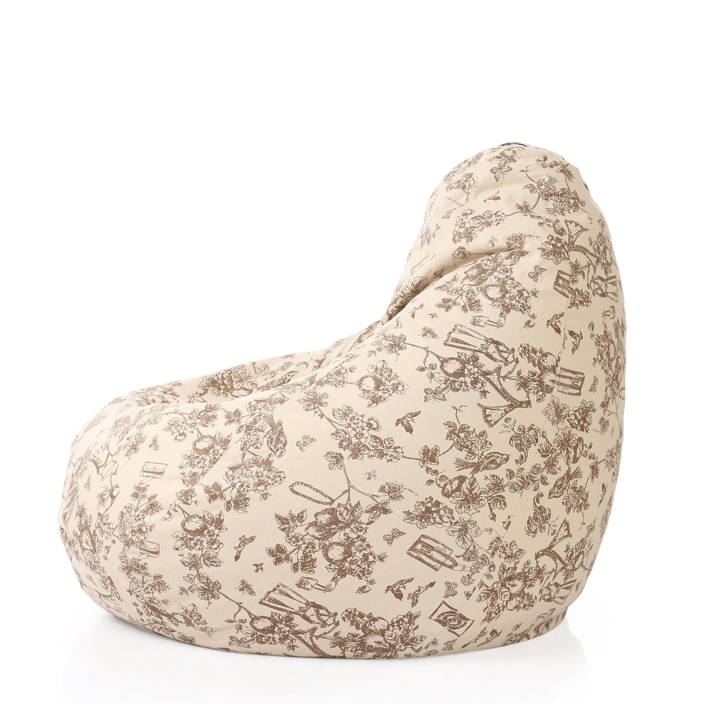 Style Homez Classic Cotton Canvas Abstract Printed Bean Bag Jumbo SAC Size with Bean Bag Refill Fillers