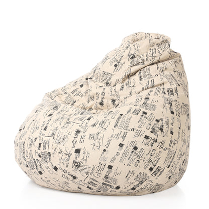 Style Homez CLASSIC BEAN BAG, Cotton Canvas Abstract Printed, Jumbo Size SAC, Cover Only
