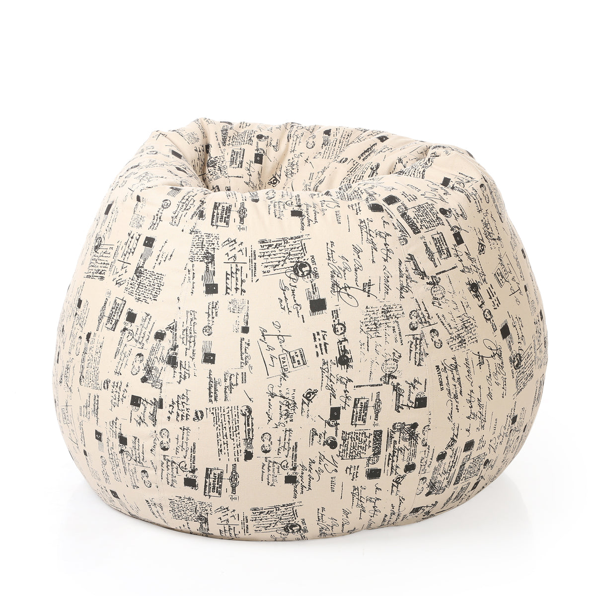 Style Homez Classic Cotton Canvas Abstract Printed Bean Bag Jumbo SAC Size with Bean Bag Refill Fillers