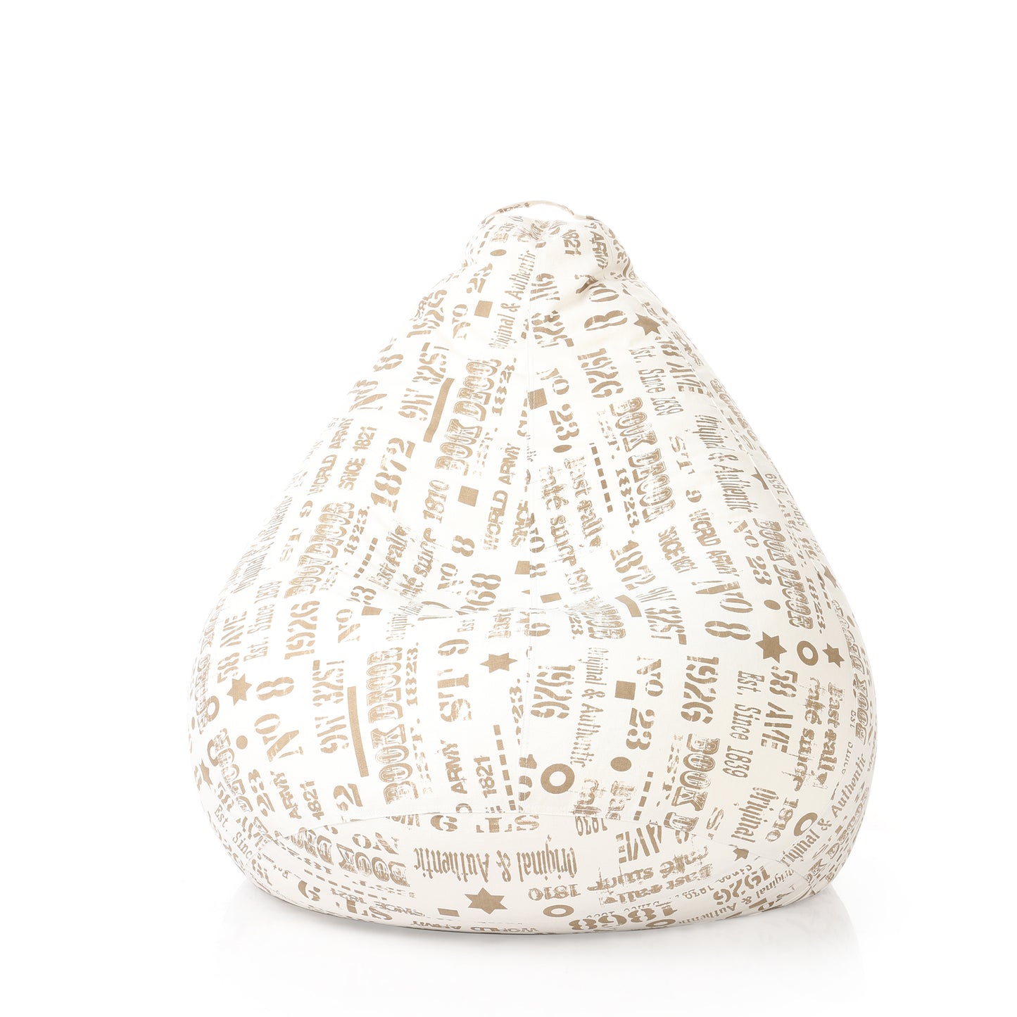 Style Homez Classic Cotton Canvas Abstract Printed Bean Bag Jumbo SAC Size with Bean Bag Refill Fillers