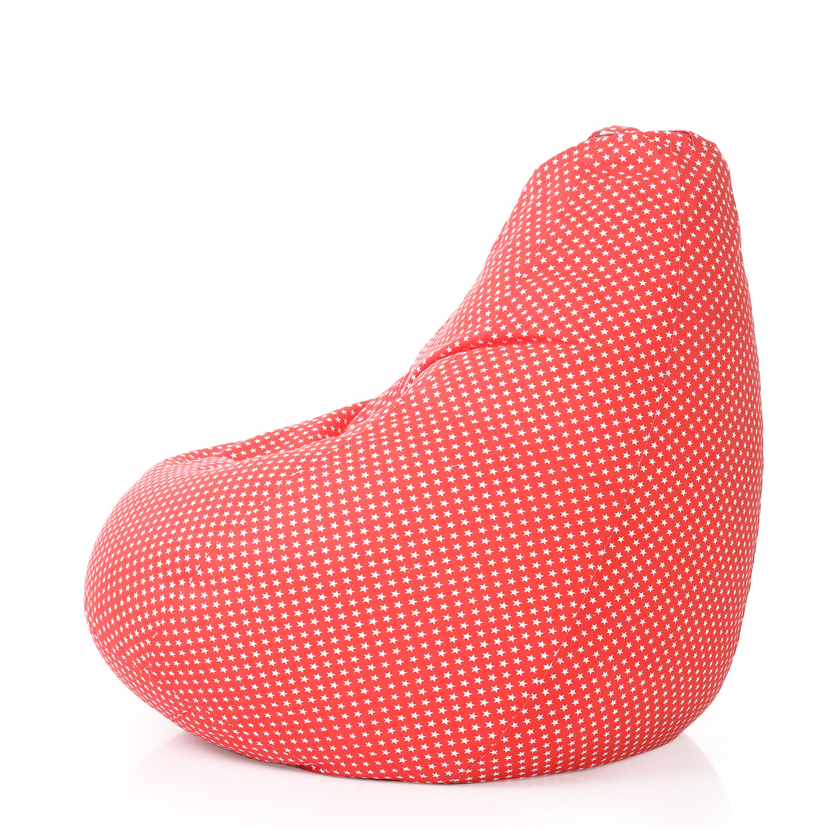 Style Homez Classic Cotton Canvas Star Printed Bean Bag Jumbo SAC Size with Bean Bag Refill Fillers