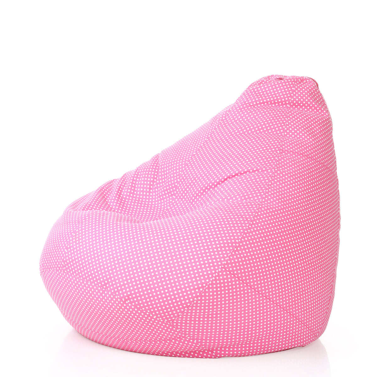 Style Homez Classic Cotton Canvas Polka Dots Printed Bean Bag Jumbo SAC Size with Bean Bag Refill Fillers