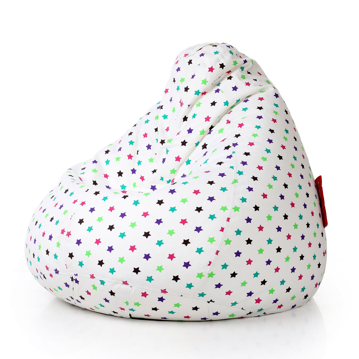 Style Homez CLASSIC BEAN BAG, Cotton Canvas Star Printed, Jumbo Size SAC, Cover Only